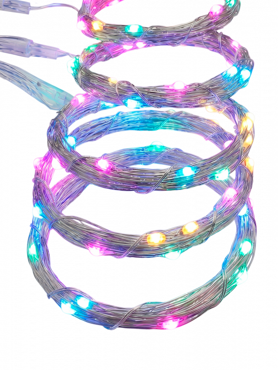 Огонек OG-LDG10 гирлянда-штора LED Мультицвет (3х1м,100 ламп,USB)